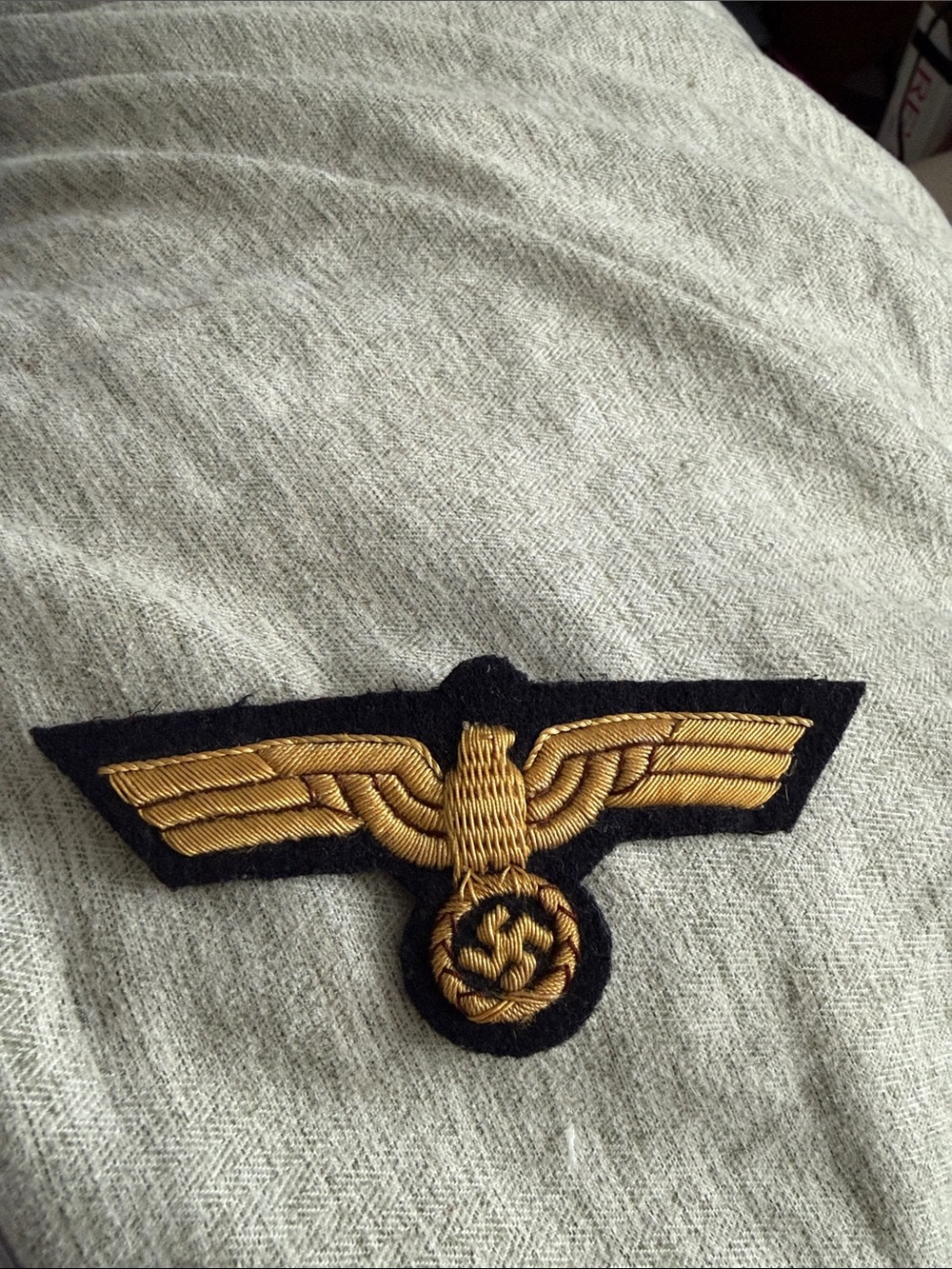 WWII Kriegsmarine Officers Embroidered Breast Eagle Patch